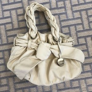 Small cream leather bag. Furla.
